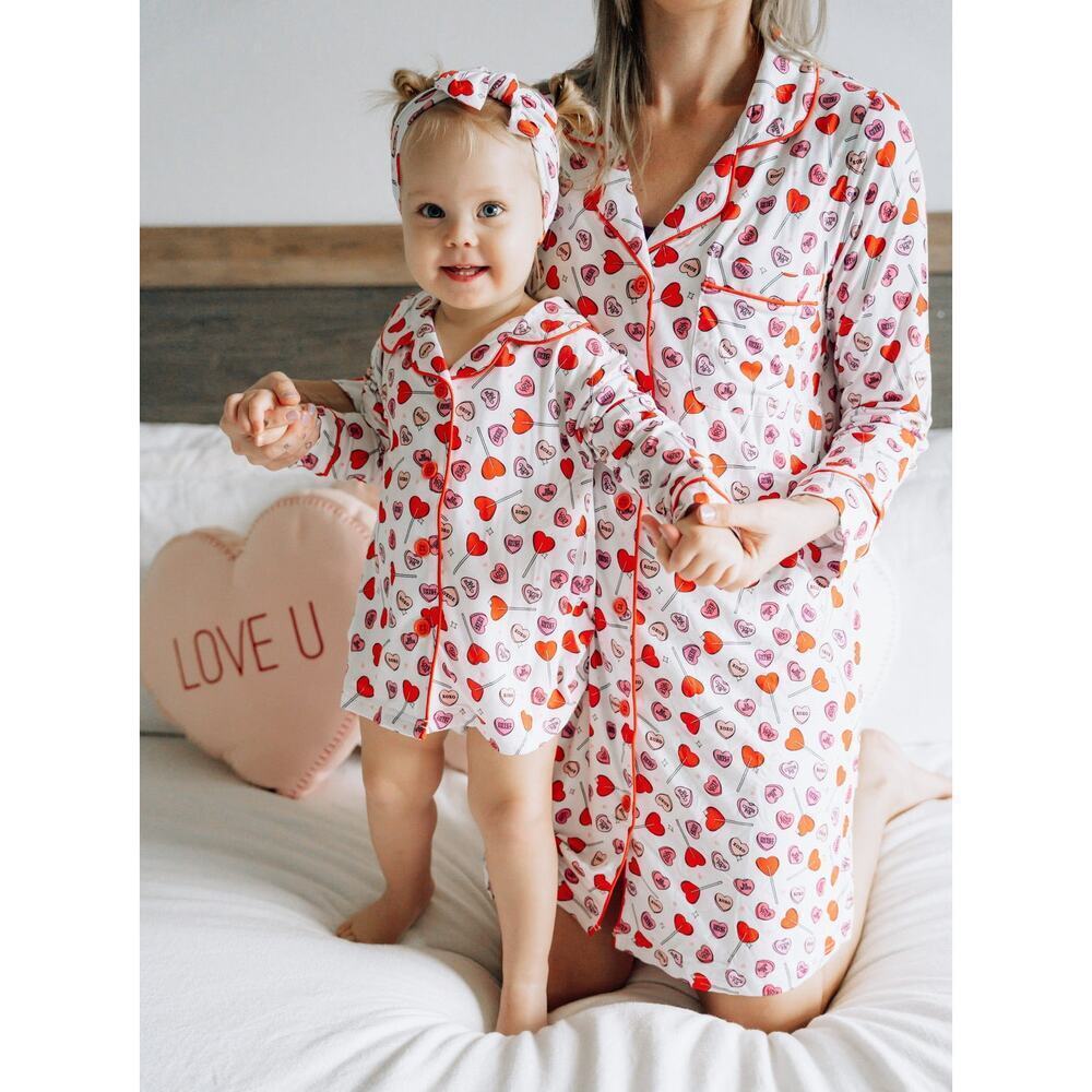 Bamboo Night gown from Dream Big Little Women’s Size 2XL in the pattern Be Mine